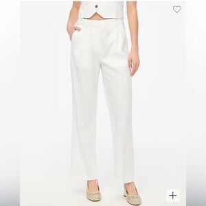 JCrew - Linen-blend wide-leg pleated trouser pant - Size 10 NWT